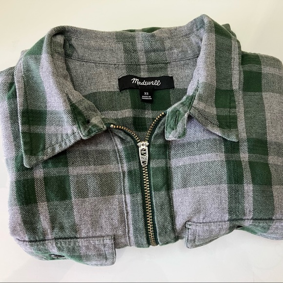 Madewell half-zip flannel shirt - Picture 3 of 4